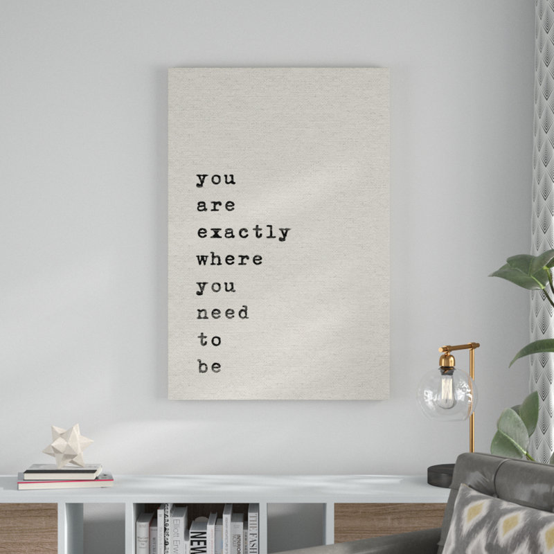 «Where You Need to Be III», reproduction d'art textuel sur toile tendue, H 60 po x l 40po x P 1,5 po