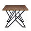 Ensemble de salle à manger 5 pièces avec chaises en similicuir et base en métal pour une utilisation quotidienne élégante et durable.-1752981457