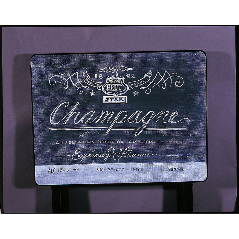 Wine Label TV 4 Tray Table Set with Stand