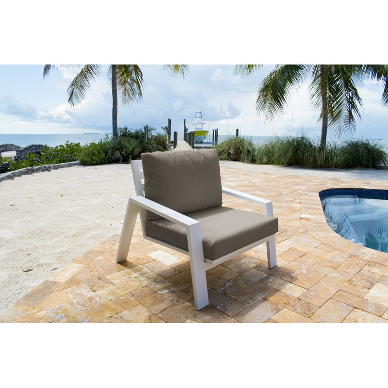 Mykonos 5 - Person Outdoor Seating Group with Cushions, Spectrum Graphite Sunbrella® Plainweave