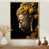 Toile avec cadre flottant or