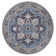 Huddleston Ornate Large Medallion Machine-Washable Blue/Beige Rug