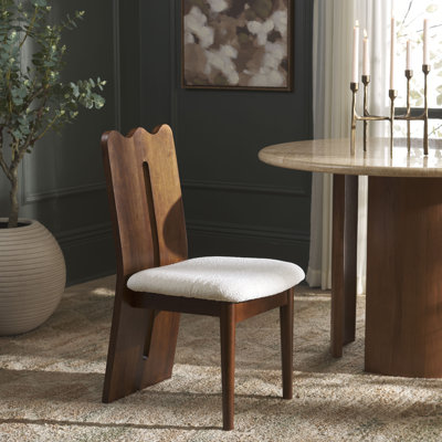 Chaise rembourrée en bois massif Kieran