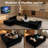 Boneless Corduroy L-Shape Modular Sectional Couch with Chaise - Soft Upholstered, Roomy Deep Seat, No Assembly Required, Timeless Stylish Furniture for Living Room Bedroom Apartment Home Office-218115378-218115377