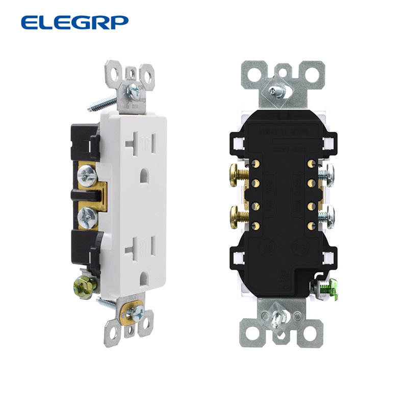 White Thermoplastic Tamper Resistant Duplex Wall Outlet Pack
