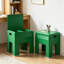 Table de chevet avec espace de rangement, table de bout multifonctionnelle en plastique ABS pour chambre à coucher, dortoir et petits espaces, assemblage facile, 11,8 x 15 x 15,7 pouces, vert