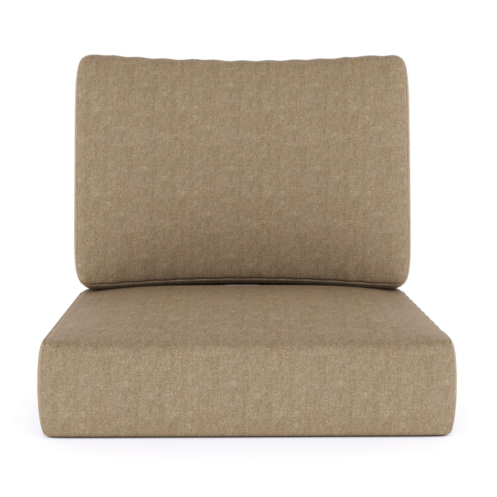 Amala Sunbrella® Seat and Back Cushion, Sunbrella® Spectrum Mushroom, 25" W x 25.5" D