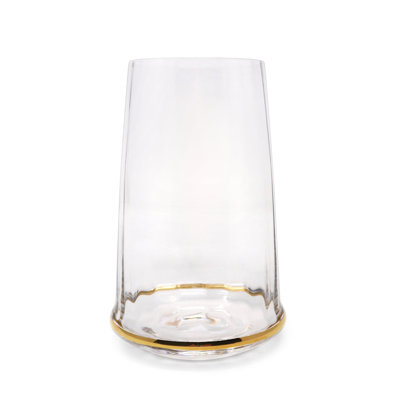 Verres Highball avec rebord doré, 6 pièces