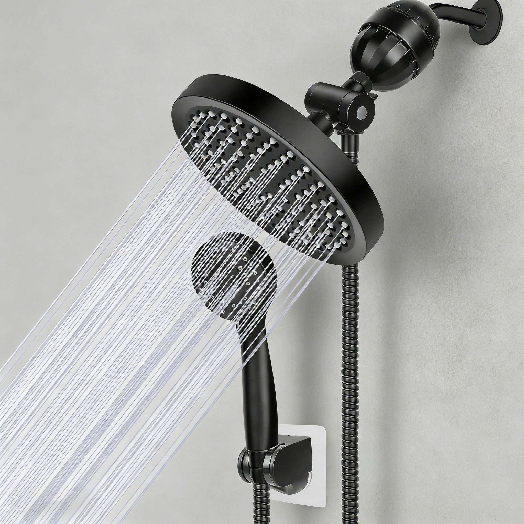 Jane Filtered Pressure Rainfall Shower Head With Handheld Shower Head ...