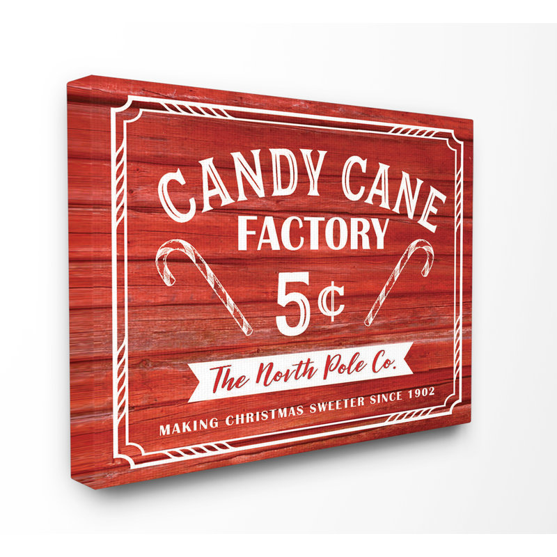 « bonbon cann factory »-reproduction d’art textuel sur toile, H 30 po x l 40 po, Toile tendue
