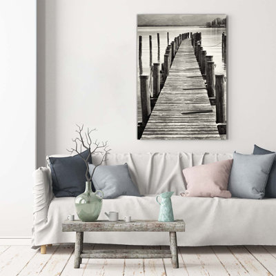 Wooden Pier - Wrapped Canvas Print