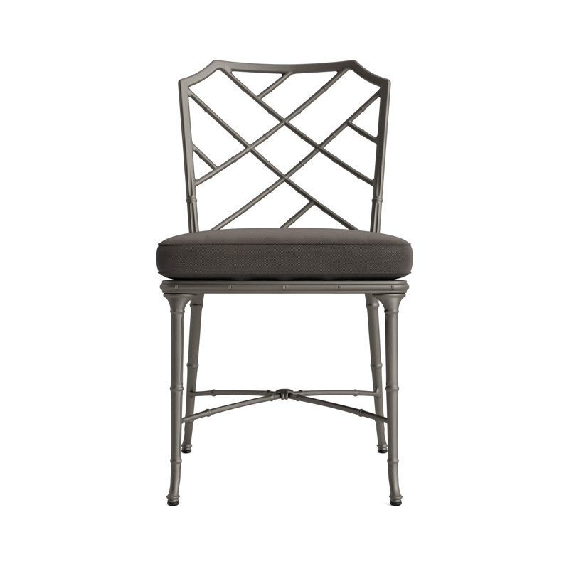 Outdoor Dining Side Chair, Brown, Fusion Charcoal, Mica