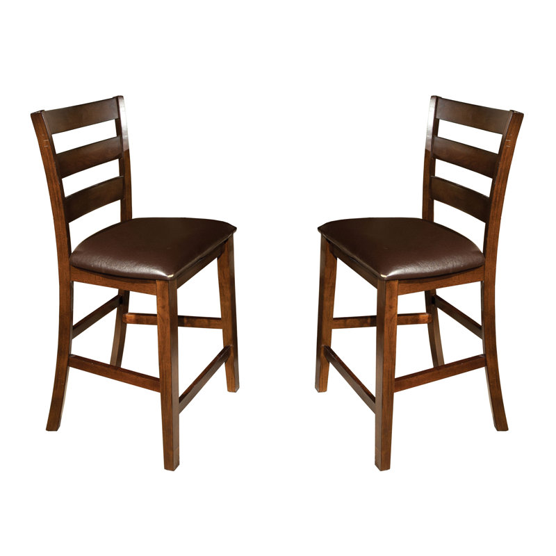 Boneta Ladder Back Counter Stool, Raisin