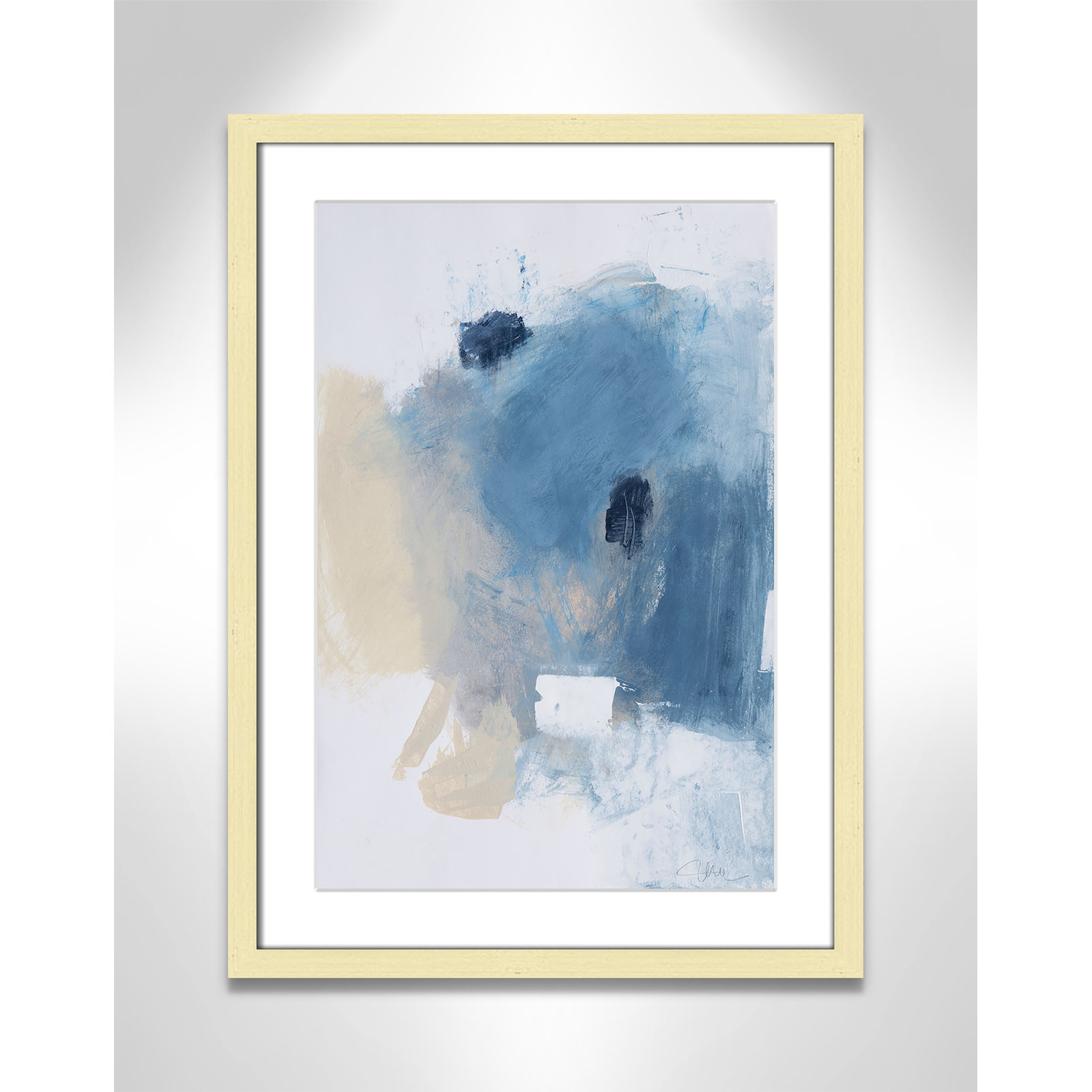 Runa "Coastal Carnival I" Print, Gold Single Picture Framed Paper, White, 23" H x 17" W x 1.25" D