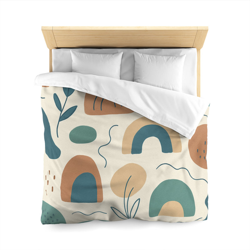  Duvet Covers No 1 Single Piece, Queen Duvet Cover, White/Brown
