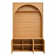 Classic Brown MDF 48.7 Inch Farmhouse Hall Tree Coat Rack, Freestanding All-in-One Entryway Storage Organizer