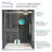 Madeline frameless sliding shower door, 5/16 in. frost glass, 56-60 in. w x 76 in. h, right install-69322777