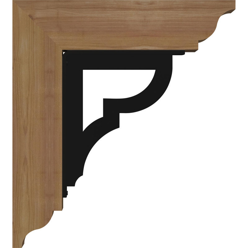 Support de fer triple Bradford, H 20 po x P 18 po, Cèdre rouge de l'Ouest l 3 1/2 po x T 4 po (lisse