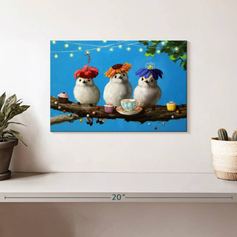 Garden Party Birds, H 8 po x l 12 po