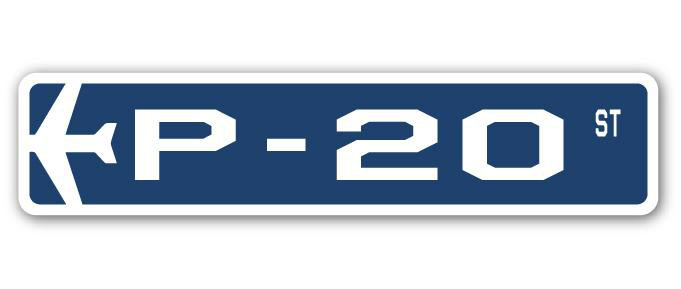 Plaque de rue militaire en aluminium Branum P-20 Air Force, H 4 po x l 18 po x P 1 po