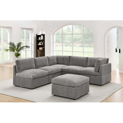 Kyanne Priyen 98" Wide Symmetrical Modular Corner Sectional