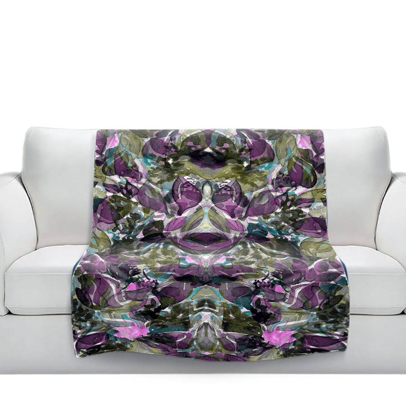 Couverture sherpa douce enchanted forest v, l 51 po x L 60 po