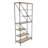 Cole And Grey Wooden Diagonal Angled 6 Shelf Shelving Unit With Black Metal Frame