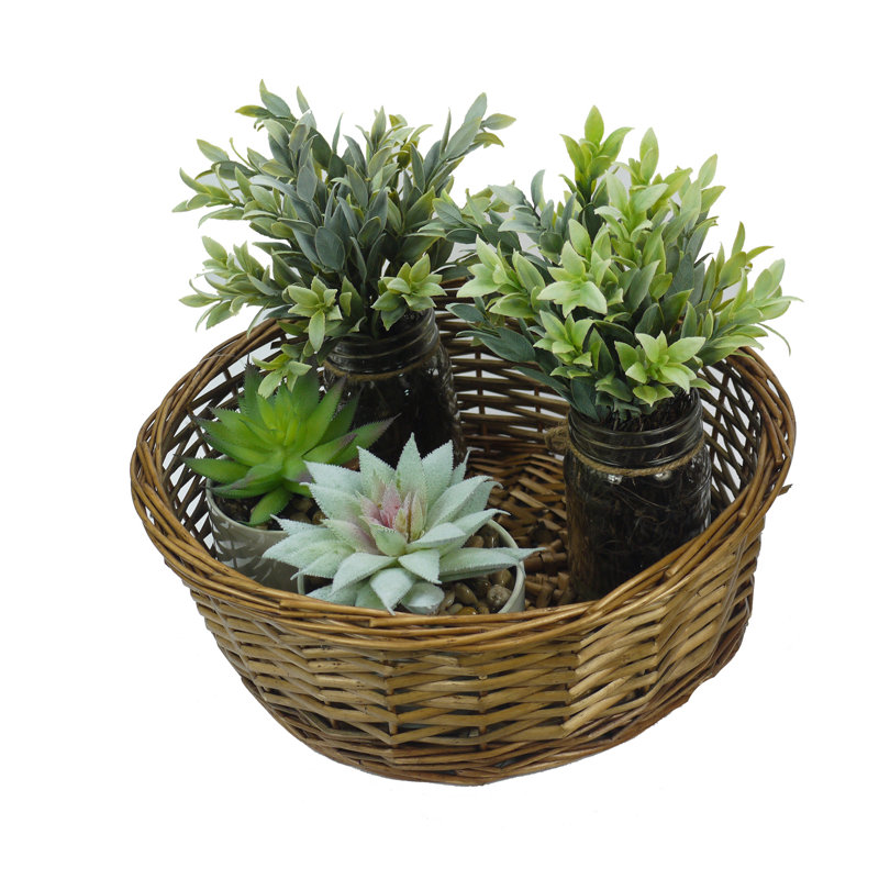 Panier à mèche rond miel, Brun