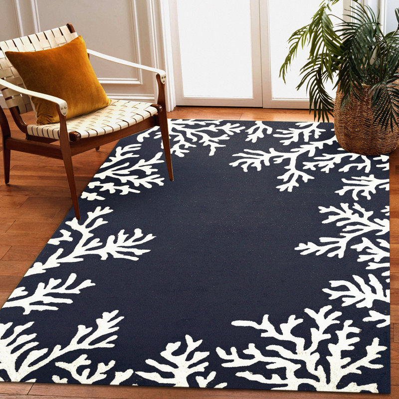 Tapis touffeté à la main à motif floral Bellavia, Rectangle 8 pi 3 po x 11 pi 5 po