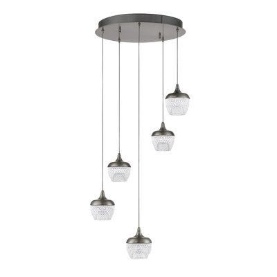 Luminaire suspendu en grappe 5 lumières del bell Villegas