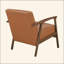 Chaise d'appoint rembourrée en similicuir 1 pièce