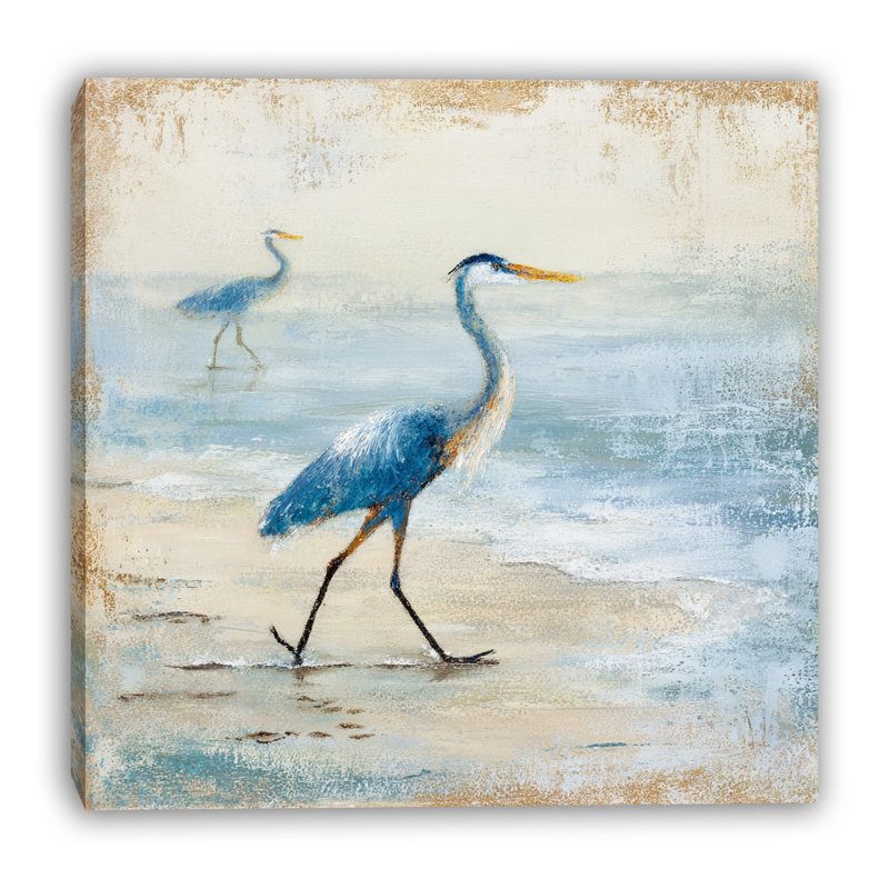 «Morning Tides Heron», art mural sur toile tendue, 12"W x 12"H x 1"D