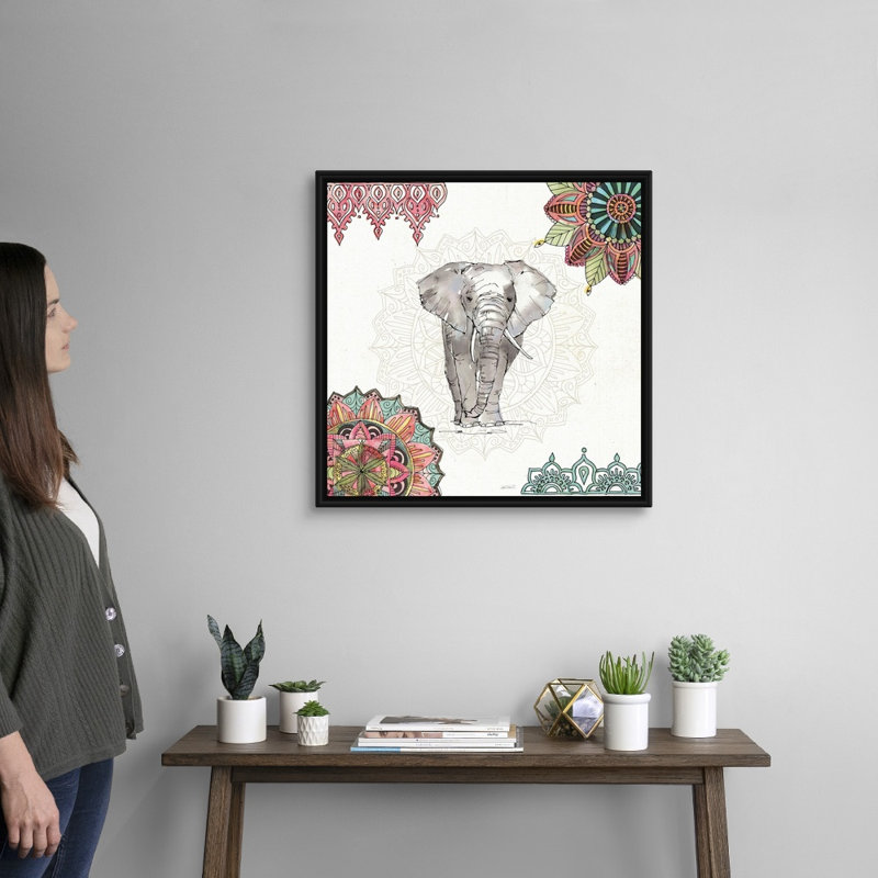 Reproduction d'art sur toile, Toile avec cadre noir, H 26 po x l 26 po x P 2 po
