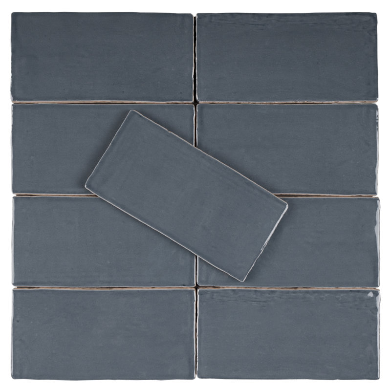 Carrelage mural en céramique New Country 3 "X 6", Bleu profond