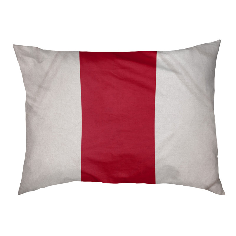 Coussin Los Angeles Anaheim, Grand (l 40 po x P 30 po x H 14 po), Blanc / rouge / blanc