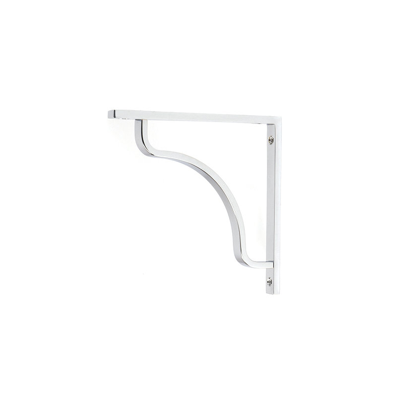 Abingdon Shelf Bracket, Polished Chrome, 15cm H x 5.9cm W x 1.5cm D
