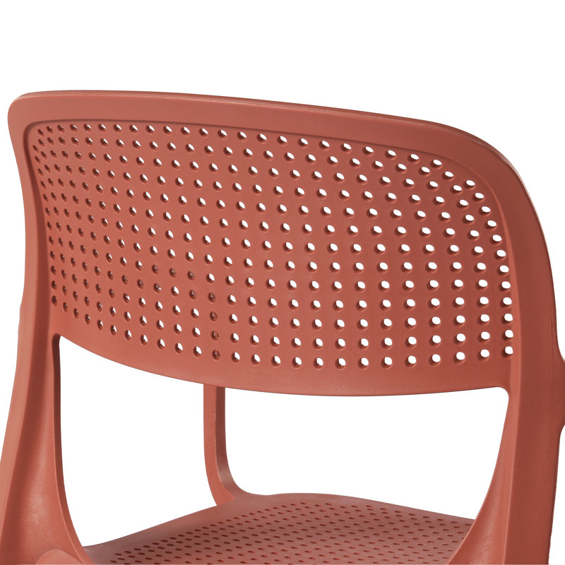 Outdoor Stacking Dining Armchair, Red