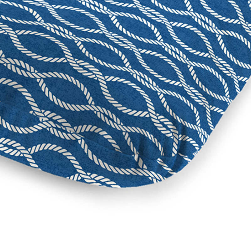 74" x 22" Outdoor Chaise Lounge Cushion with Ties and Loop, Holden Regatta