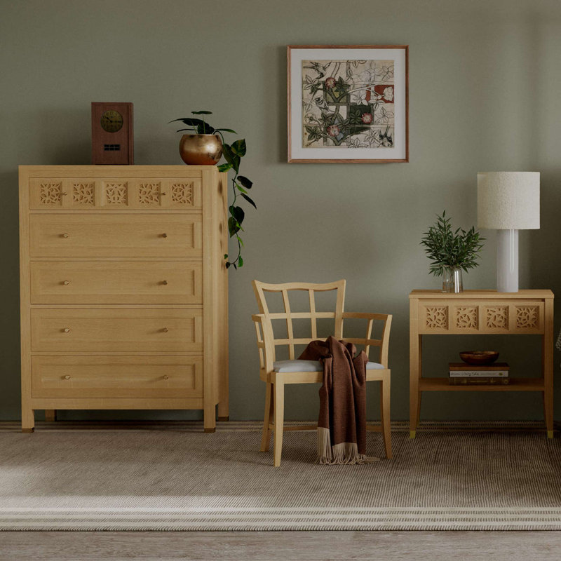 Surrey Hills 5 - Drawer Solid Wood Dresser, Natural