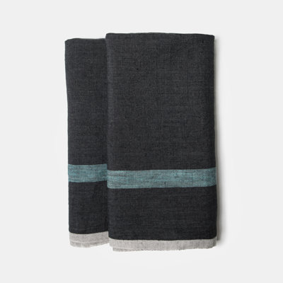 Laundered Stripe Tea Towel Kitchen Towel