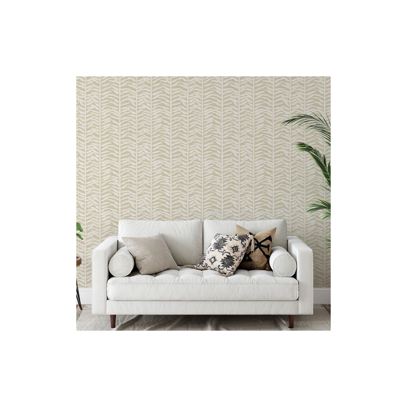 Painted Vine Peel and Stick Wallpaper, Ivory Vines