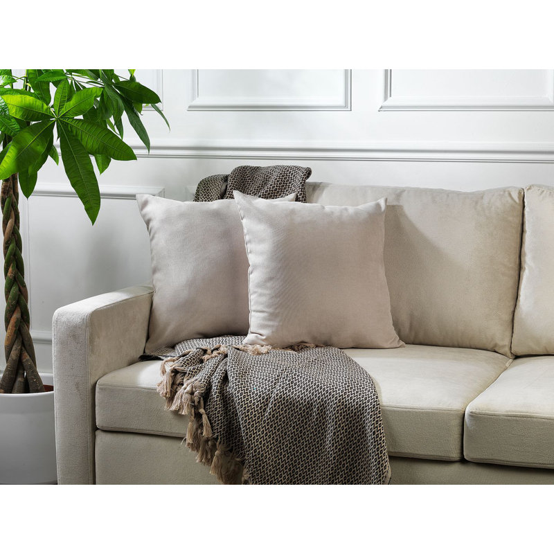 Indoor / Outdoor Square Scatter Cushion Cover, 60 x 60cm, Light stone