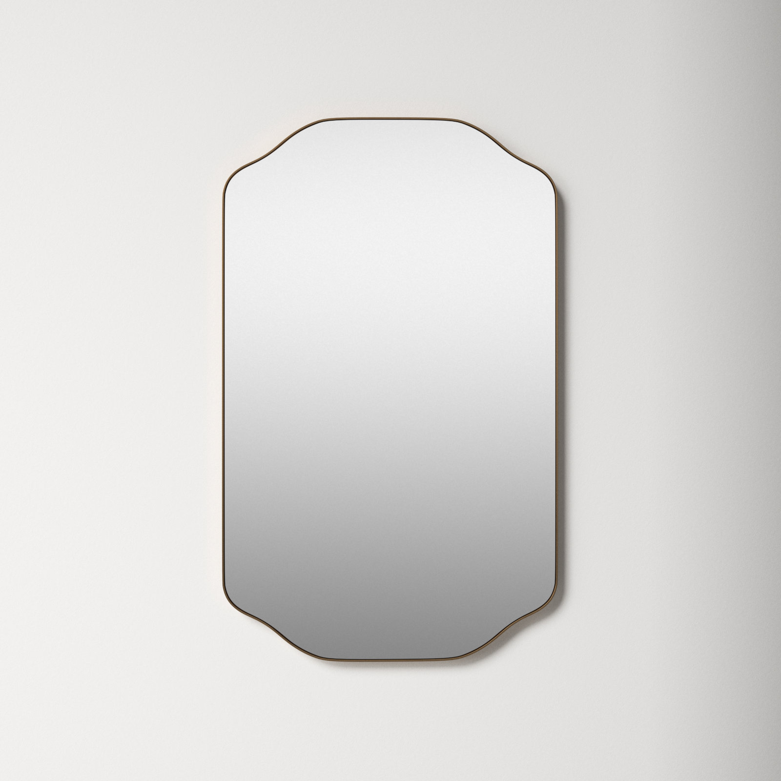 Eaton Metal Scalloped Mirror, Gold