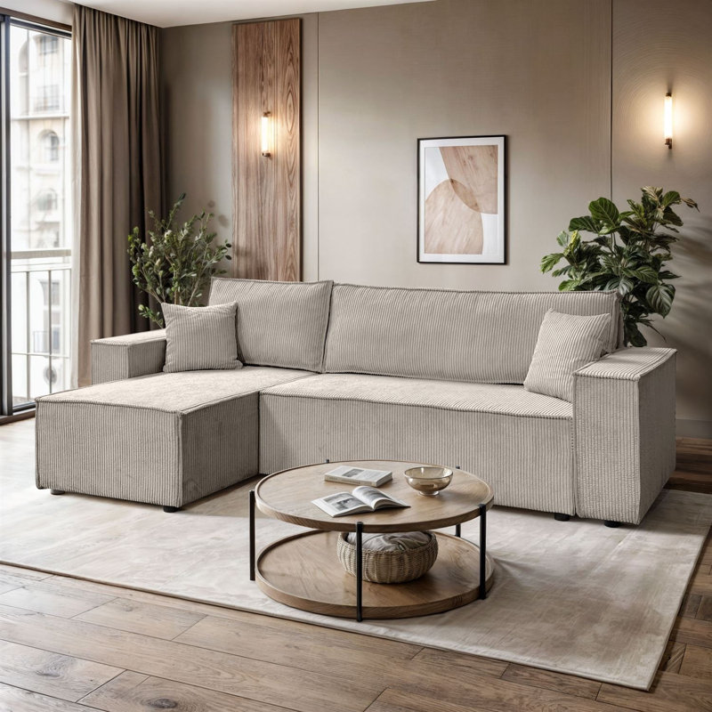 Machi 4 Seater Sofa Bed, Beige