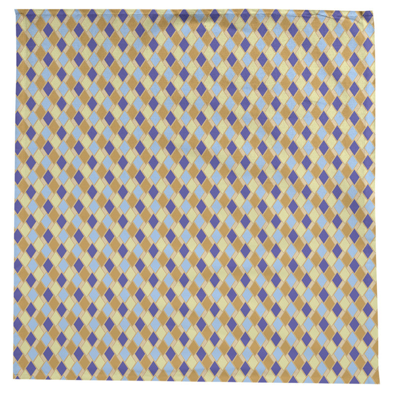 Nappe diamants Leffel, Orange / Bleu