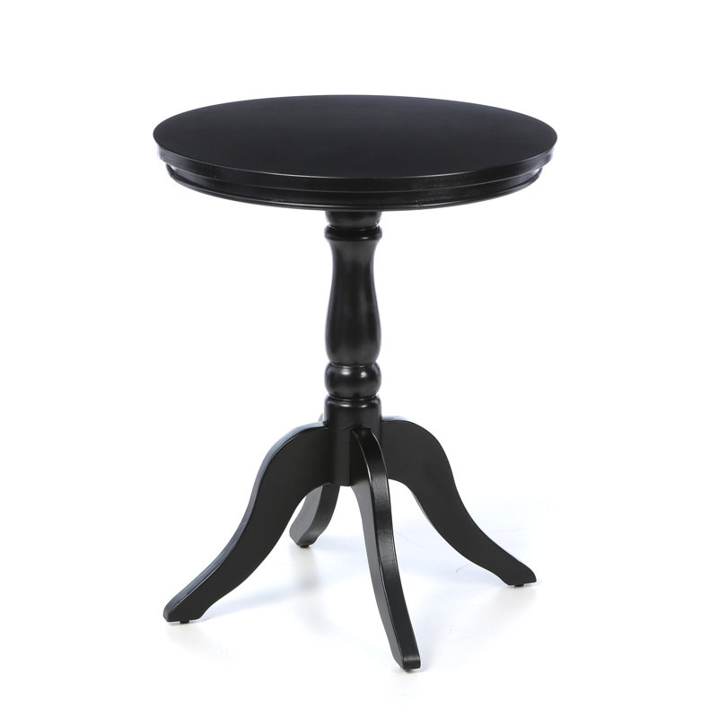 Earlean Solid Wood End Table, Black