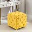 Fauteuil de maquillage en velours jaune-1005937209