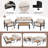 4-Piece Acacia Wood Patio Set with Removable Cushions-412396259