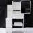 Small Space- Left Bedside Cabinet Vanity Table, With Padded Stool & Big Sliding Mirror, Multi-Layer Storage, Fashionable White Dresser For Compact Rooms Sized Table Cushioned Stool, Extra Large High-1752771144