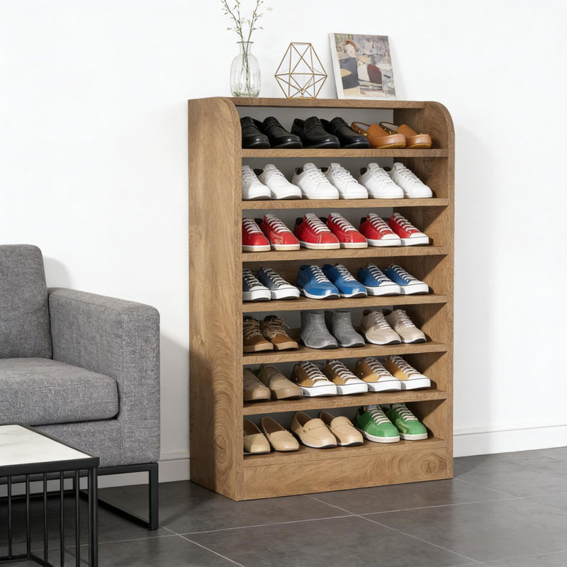 Space-saving Wooden Shoe Storage Cabinet, Modern Design For Home